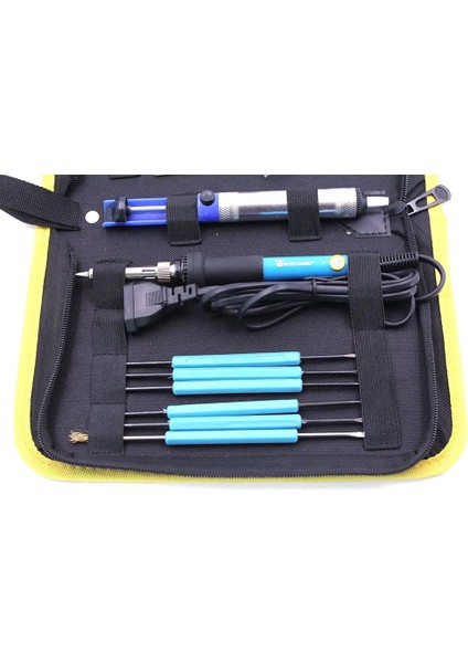 110V Us Plug Havya 60W Us Eu Plug 110 / 220V Ayarlanabilir Sıcaklık Elektrikli Lehimleme Kiti + 5 Adet Ipuçları Taşınabilir Kaynak Onarım Aracı Seti (Yurt Dışından)