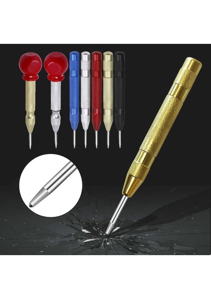 Gümüş Otomatik Merkezi Punch Yaylı Bulucu Ağaç Işleme Metal Matkap Ayarlanabilir Kerner Merkezi Pin Basın Dent Marker El Aletleri (Yurt Dışından) modelleri