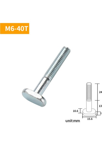M6-70 Vida T-Yuvası Kaydırıcı T-Track Jig Vida Fikstür Rayı Özel Aksesuarlar Tüm Sürgülü Armatürler Için Ağaç Işleme Masa Rayı Aksesuarları Yeni (Yurt Dışından)