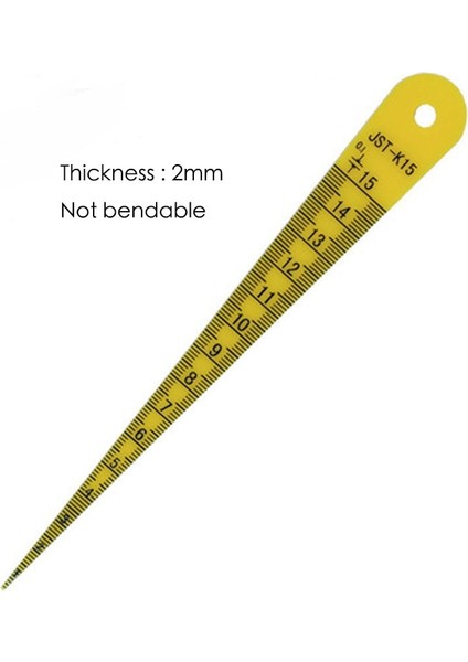 Set Kalınlığı 1.2mm 1-15MM Plastik Konik Ölçer Kaynak Ölçer Cetvel Feeler Gage Pvc Malzeme Stok ile (Yurt Dışından) fırsatları