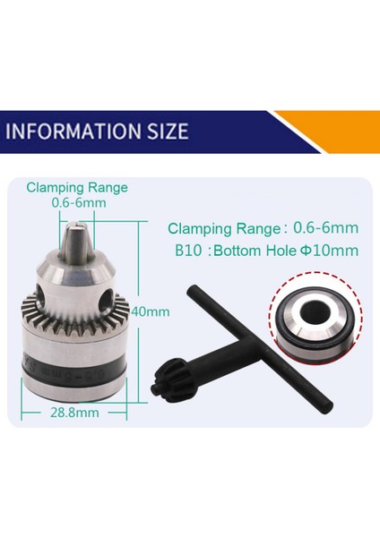 B12 1.5 TO10MM B10 0.6-6mm Matkap Ucu Kelepçe Kolu Matkap Kelepçe Matkap Ucu Dıy El Elektrikli Matkap Aracı Parçaları (Yurt Dışından)