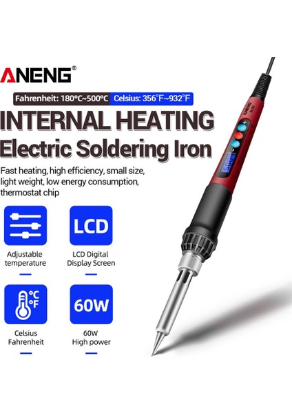 SL103 Ab Aneng SL103 60W Dijital Elektrikli Havya Abd/ab Tak Sıcaklığı Ayarlanabilir 240V Kaynak Aracı Taşınabilir Elektrokoter (Yurt Dışından) modelleri