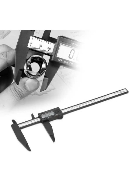 150MM Uzun Çene 300MM 200 Elektronik Dijital Kumpas LCD Plastik Sürmeli Kumpas Uzun Çene Mikrometre Iç Dış Çap Ölçer Ölçme Aletleri (Yurt Dışından) indirimleri