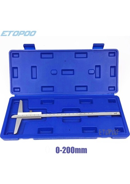 200MM 0-150/200/300MM 0.02MM Derinlik Sürmeli Kumpas Derinlik Ölçer Kutusu ile Çelik Mikrometre Metrik Ölçer Ölçme Araçları (Yurt Dışından)