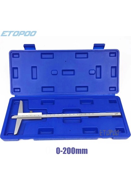 200MM 0-150/200/300MM 0.02MM Derinlik Sürmeli Kumpas Derinlik Ölçer Kutusu ile Çelik Mikrometre Metrik Ölçer Ölçme Araçları (Yurt Dışından) fırsatları