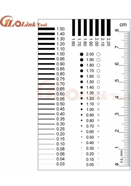 06-2 Ölçüm Geçişi Rozet Göstergesi Leke Kartı Nokta Göstergesi Tel Göstergesi Şeffaf Film Cetveli Leke Çatlağı Kontrast Cetveli (Yurt Dışından) fiyatları