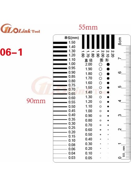 06-2 Ölçüm Geçişi Rozet Göstergesi Leke Kartı Nokta Göstergesi Tel Göstergesi Şeffaf Film Cetveli Leke Çatlağı Kontrast Cetveli (Yurt Dışından) fırsatları