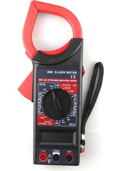 Kırmızı Kırmızı DT266 Dijital Voltmetre Ampermetre Ohmmetre Multimetre Volt Ac Dc Test Cihazı Kelepçe Metre Süreklilik Buzzer ile (Yurt Dışından) modelleri
