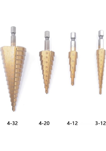 3 Adet Siyah Opp Altıgen 3-12MM 4-12MM 4-20MM 4-32MM Adım Matkap Ucu Seti Rechte Groef Stap Boor Seti Titanyum Gecoat Hout Metal Delik Kesici Çekirdek Boor Seti (Yurt Dışından)