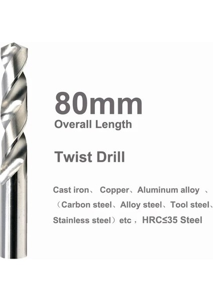 HRC50 80MM 3.8mm Yzh Karbür Büküm Matkap Toplam Uzunluk 80MM Katı Tungsten Uçları HRC50/55/65 Cnc Düz Kolu Metal Demir Çelik Için Delme Deliği (Yurt Dışından)