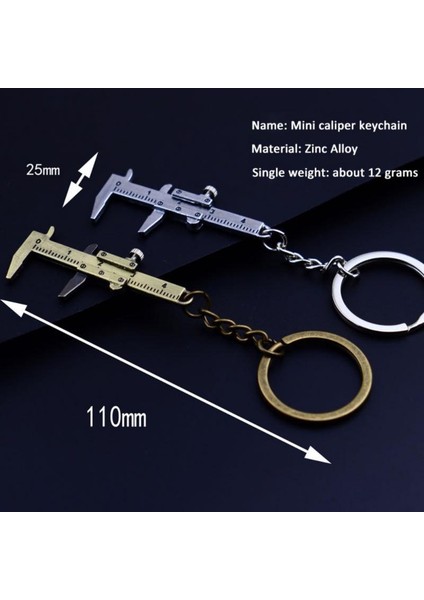 Bakır Mini Kumpas Anahtarlık Alaşım Gerçek Sürmeli Kumpas Anahtarlık Taşınabilir Cetveller Kumpaslar Anahtarlık Küçük Ölçme Ölçme Araçları 0-40MM (Yurt Dışından) indirimleri