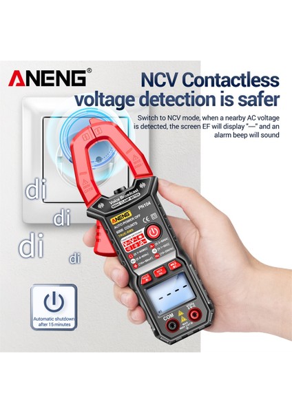 Bir Çift 10A Aneng PN104 Multimetre Dijital Pens Metre Pense Ampermetre Voltmetre 6000 Sayımları Dc/ac Akım Gerilim Test Cihazı Elektronik Aracı (Yurt Dışından) modelleri