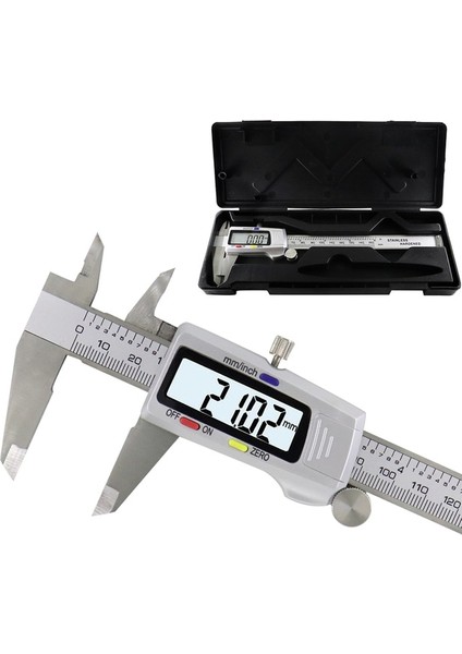 Gümüş Kutu 6 Inç 150MM Dijital Kumpaslar Paslanmaz Çelik Elektronik Dijital Sürmeli Kumpas Metal Mikrometre Ölçme Aracı Kalıper (Yurt Dışından)