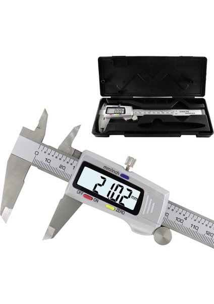 Gümüş Kutu 6 Inç 150MM Dijital Kumpaslar Paslanmaz Çelik Elektronik Dijital Sürmeli Kumpas Metal Mikrometre Ölçme Aracı Kalıper (Yurt Dışından)