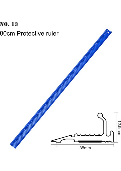 80 cm Çok Fonksiyonlu Düz Cetvel Metal Terazi Hassas Ölçüm Kaymaz Düz Cetvel Ahşap Kesme Düz Cetvel Ağaç Işleme (Yurt Dışından)