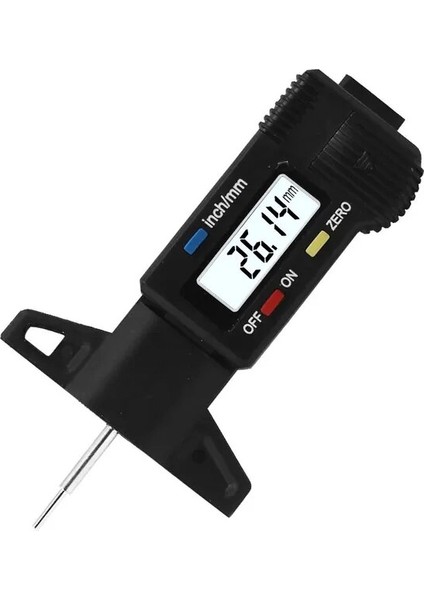 Siyah Dijital Diş Fren Balatası Ayakkabı Araba Lastik Ölçer Derinlik Test Cihazı Hassas Ölçüm Kumpas Aracı (Yurt Dışından)