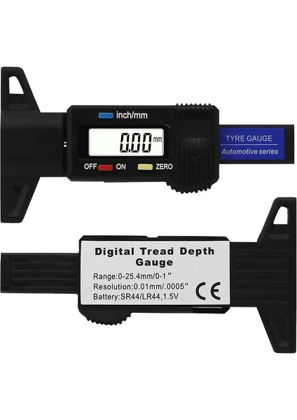 Siyah Dijital Diş Fren Balatası Ayakkabı Araba Lastik Ölçer Derinlik Test Cihazı Hassas Ölçüm Kumpas Aracı (Yurt Dışından) fırsatları