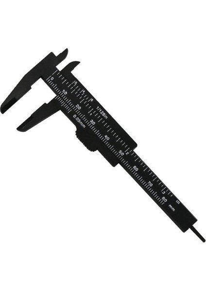 Sıyah Acemi Taşınabilir Çift Ölçekli 80 mm Plastik Kaş Ölçme Sürmeli Kumpas Kaliper Cetvel Kalıcı Makyaj Ölçme Aracı (Yurt Dışından)