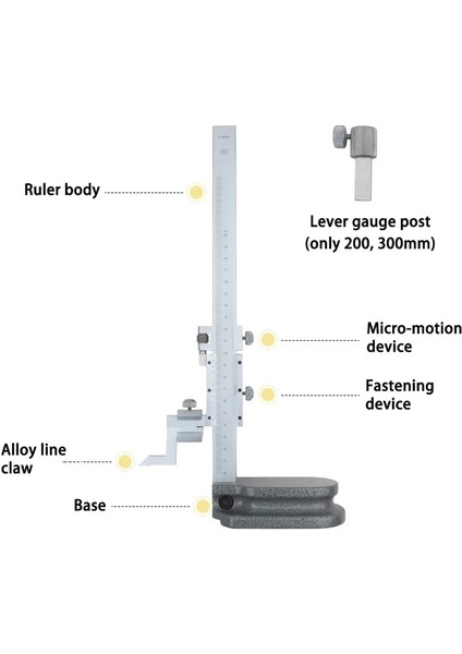 Plastik 0-150MM 0-150MM 200MM 300MM 500MM Yükseklik Ölçer Elektronik Yükseklik Sürmeli Kumpas Yükseklik Ölçme Araçları Karbon Çelik (Yurt Dışından) indirimleri