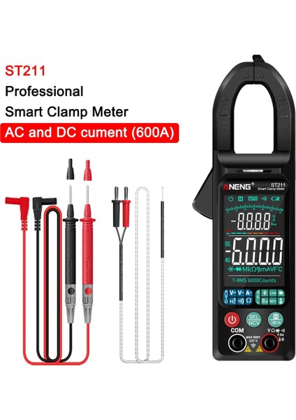 Siyah Araba Amp Hz Ncv Ohm Testi 6000 Sayım Multimetre Dc/ac Gerilim Akım Test Cihazı Dijital Pens Metre 600MV/600V ST211 (Yurt Dışından) fiyatları