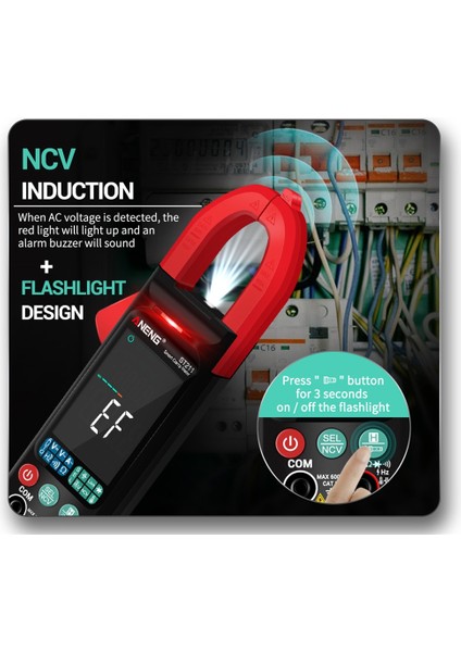 Siyah Araba Amp Hz Ncv Ohm Testi 6000 Sayım Multimetre Dc/ac Gerilim Akım Test Cihazı Dijital Pens Metre 600MV/600V ST211 (Yurt Dışından) fırsatları