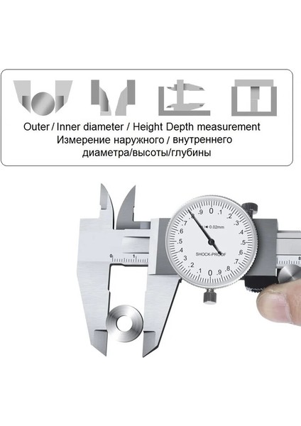 0-150MM Kadranlı Kumpaslar Yüksek Hassasiyetli Metal Sürmeli Kumpaslar Darbeye Dayanıklı Yükseklik Derinlik Iç Dış Çap Test Cihazı 0-200 mm Ölçme Aletleri (Yurt Dışından) modelleri