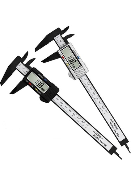 Beyaz 0-150MM 150MM100MM Elektronik Dijital Sürmeli Kumpas Ölçüm Aracı Dijital Ekran Cetvel Elektronik Sürmeli Kumpas Kumpas Mikrometre (Yurt Dışından)