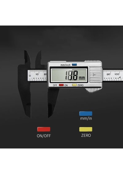 Beyaz 0-150MM 150MM100MM Elektronik Dijital Sürmeli Kumpas Ölçüm Aracı Dijital Ekran Cetvel Elektronik Sürmeli Kumpas Kumpas Mikrometre (Yurt Dışından)