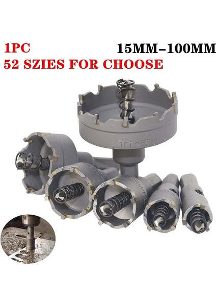 27.5mm 1 Adet Karbür Çekirdek Matkap Ucu Delik Testere Metal Işleme Kesici Paslanmaz Çelik Alaşımlı Metal Delme Ucu 15-100MM Matkap Ucu Seti (Yurt Dışından)
