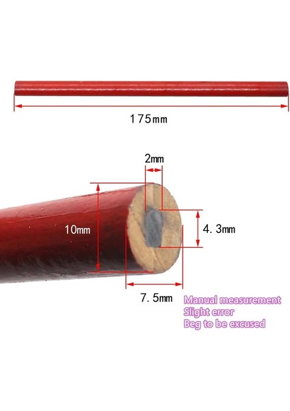 3 Adet Ağaç Işleme Oval Kalem Mühendislik Çizim Özel Işaretleyici Siyah Kalın Çekirdek Altı Çizili Anti-Haddeleme Kalem Ağaç Işleme Araçları (Yurt Dışından) fırsatları