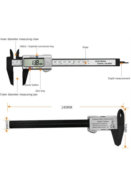 0-150MM Beyaz 0-150MM Yüksek Mukavemetli Plastik Kumpas Elektronik Dijital Sürmeli Kumpas Ölçme Aletleri Çapı (Yurt Dışından) modelleri