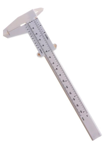 Wt Çift Ölçekli Plastik Sürmeli Kumpas Cetvel Ölçme Öğrenci Kaliperleri Boyutu Ölçme Aracı (Yurt Dışından)