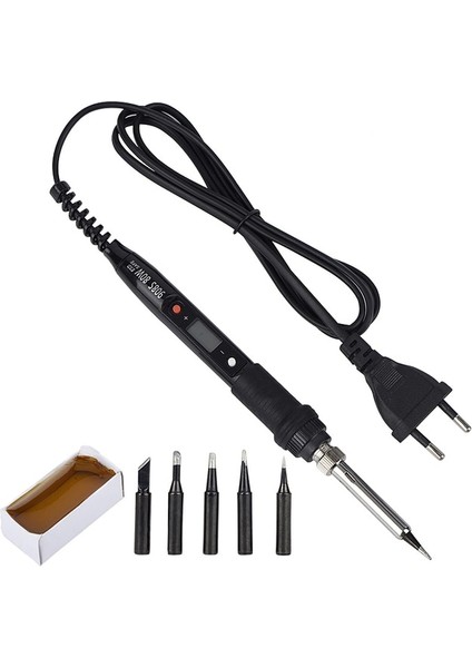 Resim Rengi 80W 220V, Abd Jcd Havya 80W 110V 220V Sıcaklığı Ayarlanabilir Kaynak Lehim Araçları Havya Kiti Saf Bakır Ipuçları Seramik Isıtıcı (Yurt Dışından)