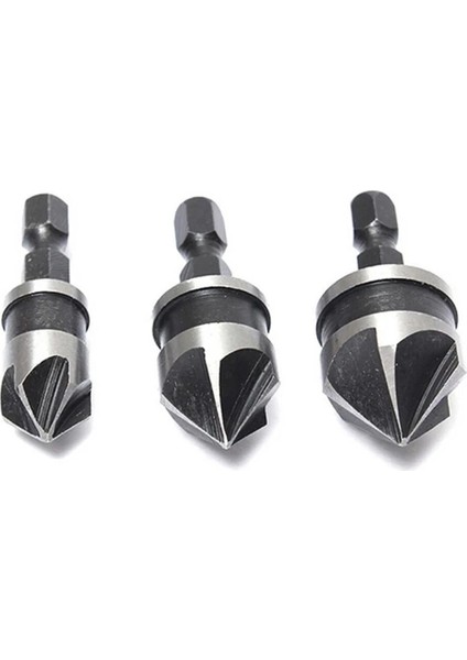 3 Adet 3 Adet Hex Havşa Delme Seti Ahşap Metal Hızlı Değişim Matkap Ucu Araçları 3 Adet Altıgen Şaft Karbon Çelik (Yurt Dışından) modelleri