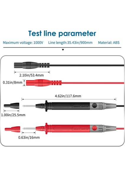 Siyah 6000 Sayım ST211 Araba Amp Hz Ncv Ohm Testi Dc/ac Gerilim Akım Test Cihazı Dijital Pens Metre Multimetre Büyük Renkli Ekran (Yurt Dışından) indirimleri