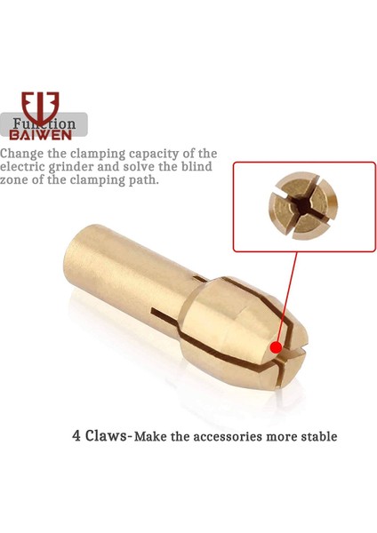 2.0mm 10 Adet Mini Pirinç Bakır Matkap Aynaları Collet Freze Uçları 1.6mm-3.2mm Hızlı Torna Chuck Kiti Dremel Döner Aracı (Yurt Dışından)