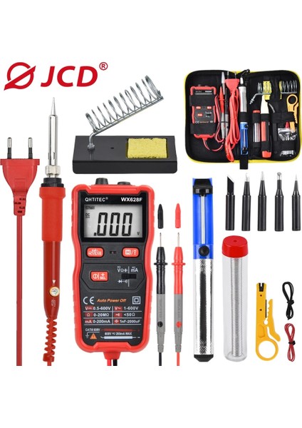 Koyu Mavi 220V 60W, Abd, Kaynak Uçlu Jcd Elektrikli Havya Seti Ayarlanabilir Sıcaklık LCD Dijital Ekran Kaynak Lehim Aracı 220V 110V 60W Havya Uçları (Yurt Dışından)