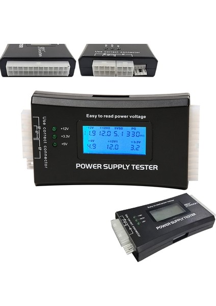 Yeşil Dijital LCD Ekran Pc Bilgisayar 20/24 Pin Güç Kaynağı Test Cihazı Kontrol Hızlı Banka Kaynağı Güç Ölçme Teşhis Test Cihazı Araçları (Yurt Dışından)