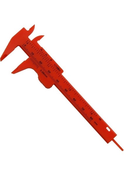 80MM Kırmızı Dıy Ölçü Aracı Ağaç Işleme Metal Işleme Sıhhi Tesisat Modeli Yapımı 150MM Sürmeli Kumpas Diyafram Derinlik Çapı Ölçü Aracı (Yurt Dışından)