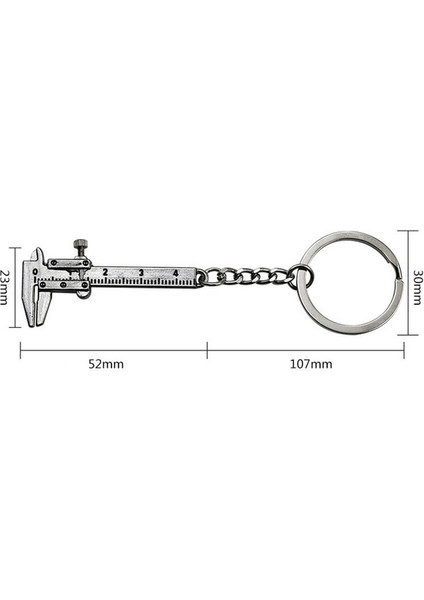 Gümüş Taşınabilir Mini Sürmeli Kumpas Anahtarlık Alaşım Kumpaslar Ölçüm Ölçer Slayt Çinko Alaşım Araba Anahtarlık Çanta Süsleme Cetvel (Yurt Dışından)