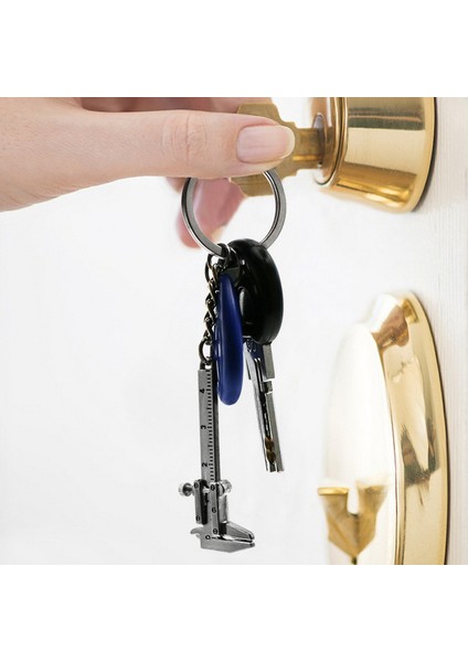 Gümüş Taşınabilir Mini Sürmeli Kumpas Anahtarlık Alaşım Kumpaslar Ölçüm Ölçer Slayt Çinko Alaşım Araba Anahtarlık Çanta Süsleme Cetvel (Yurt Dışından) indirimleri