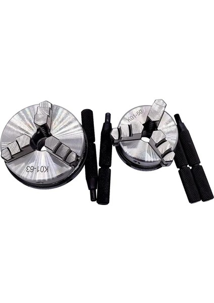 K01-63 Torna Mini Chuck 3 Çeneli Ağaç Işleme El Aynası Montaj Dişi Vida Çubuk Kendinden Merkezleme Torna Aynası Aracı 63MM (Yurt Dışından)