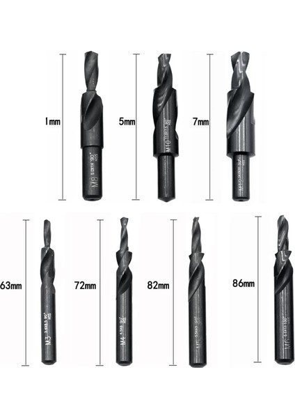 12 M3-M12 90/180 Derece Hss Büküm Adım Matkap Uçları 6542 Nitrür Şablon Matkaplar Havşa Kalıp Sondaj (Yurt Dışından)