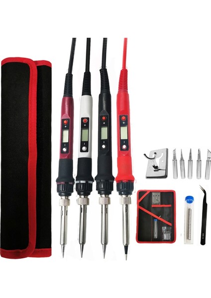 80W 3 Düğmeli Set 80W 110V 80W Dijital Elektrikli Havya Seti Sıcaklık Ayarlı 220V 110V Kaynak Aleti Seramik Isıtıcı Lehimleme Ipuçları Tamir (Yurt Dışından) fiyatları