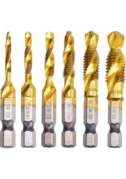 M5 Metrik Dişli Kılavuz Matkap Uçları Hss Yüksek Hız Çelik Matkap Uçları Seti M3 M4 M5 M6 M8 M10 Metal Ahşap Için Altıgen Saplı Vida Kılavuzu Dokunun Matkap (Yurt Dışından)