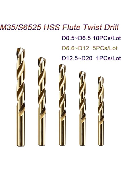 M35-KOBALT D4.4 Içerir 10 Adet, Yuvarlak Kobalt Yüksek Hız Çeliği Büküm Matkap Ucu Seti M35 Paslanmaz Çelik Alet Seti Metal Delme Kesici Makinesi Için Aksesuarlar Hss Co (Yurt Dışından)