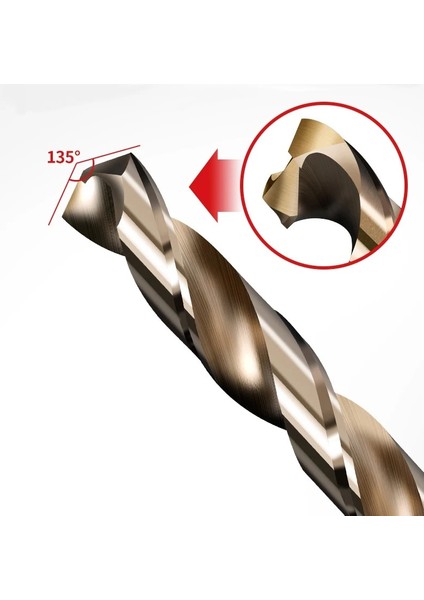 M35-KOBALT D4.4 Içerir 10 Adet, Yuvarlak Kobalt Yüksek Hız Çeliği Büküm Matkap Ucu Seti M35 Paslanmaz Çelik Alet Seti Metal Delme Kesici Makinesi Için Aksesuarlar Hss Co (Yurt Dışından)