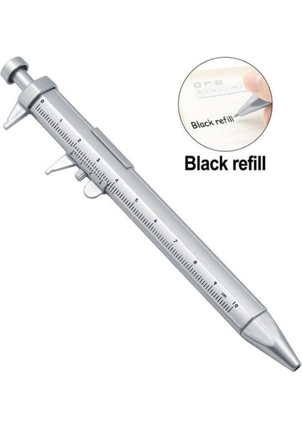 Siyah Çekirdekli Iki Renkli Çok Fonksiyonlu 1.0mm Tükenmez Kumpas Kalem Işaretleyici Kalem Abs Aracı Sürmeli 0-100MM Yaratıcılık Kırtasiye Ölçme Araçları (Yurt Dışından)