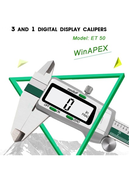 0-150 mm 150 Mm/6 Inç Hassas Elektronik Dijital LCD Sürmeli Kumpas Aracı Cetvel Ölçme Araçları Ölçer Paslanmaz Çelik (Yurt Dışından)