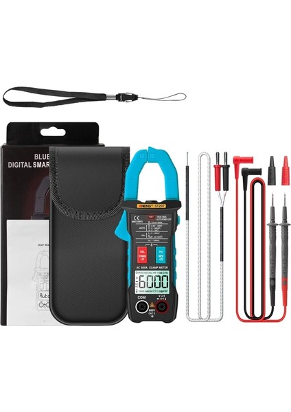 Siyah Dijital Bluetooth Uyumlu Pens Metre 6000 Sayım Dc/ac True Rms Multimetre Hz Kapasite Gerilim Test Cihazı (Yurt Dışından) modelleri